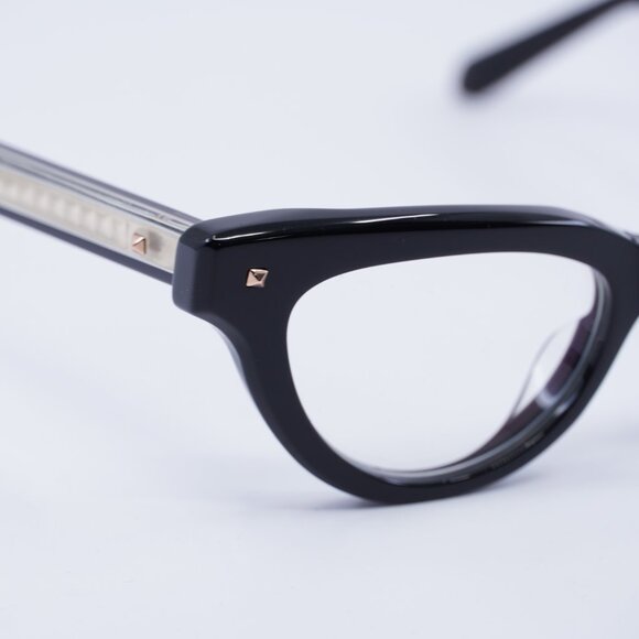 Valentino V-ESSENTIAL II VLX-124A Eyeglasses Shiny Black 50mm Cat Eye Frame - Picture 7 of 9